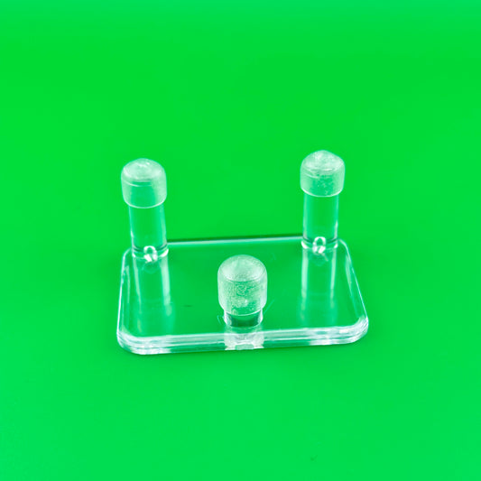 2" Three-Peg Acrylic Display Stand