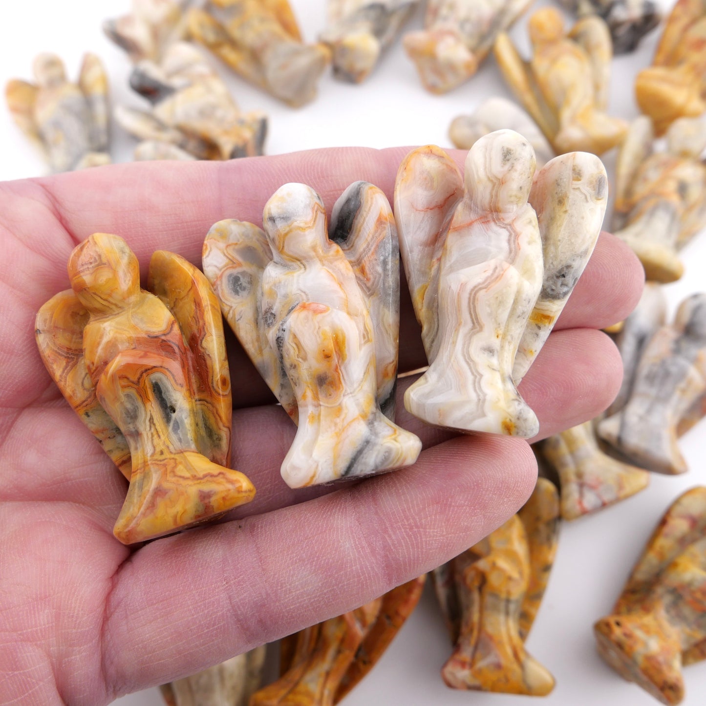 Crazy Lace Agate Pocket Angel