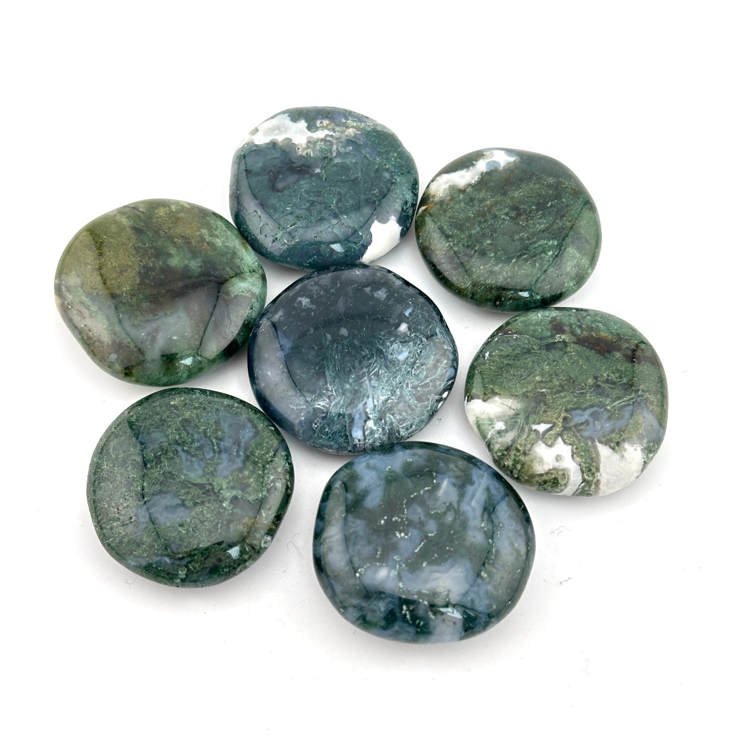 Moss Agate Button