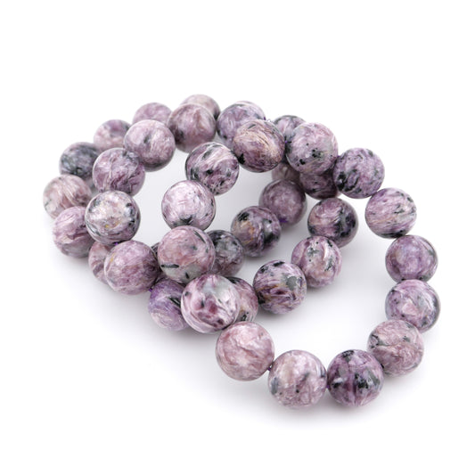Pink Charoite 15mm Bracelet