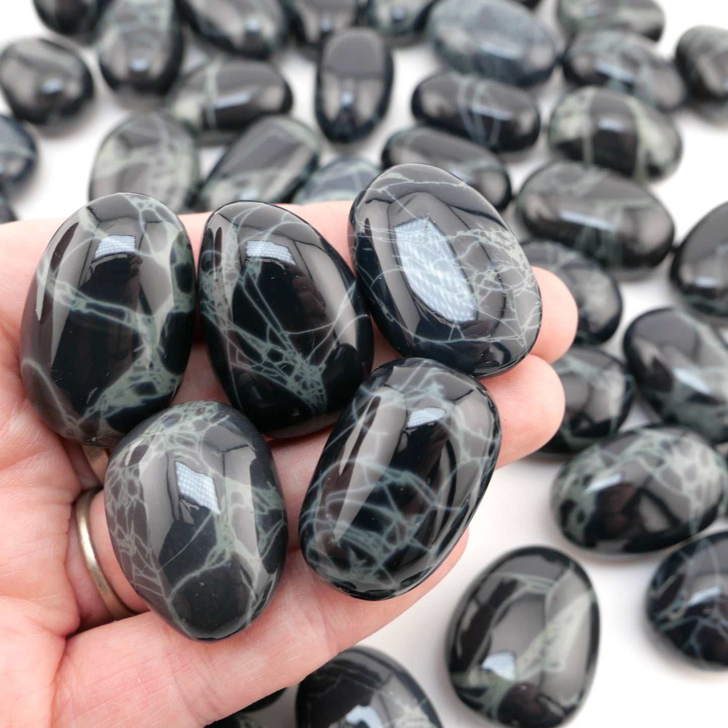 Spiderweb Obsidian Tumble