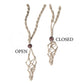 Hemp Macrame Crystal Pouch Necklace