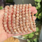 Peach Moonstone 8mm Faceted Bracelet