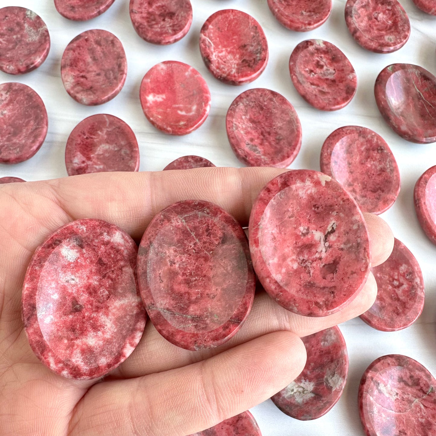 Thulite Worry Stone
