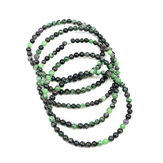 Ruby Zoisite 4mm Bracelet