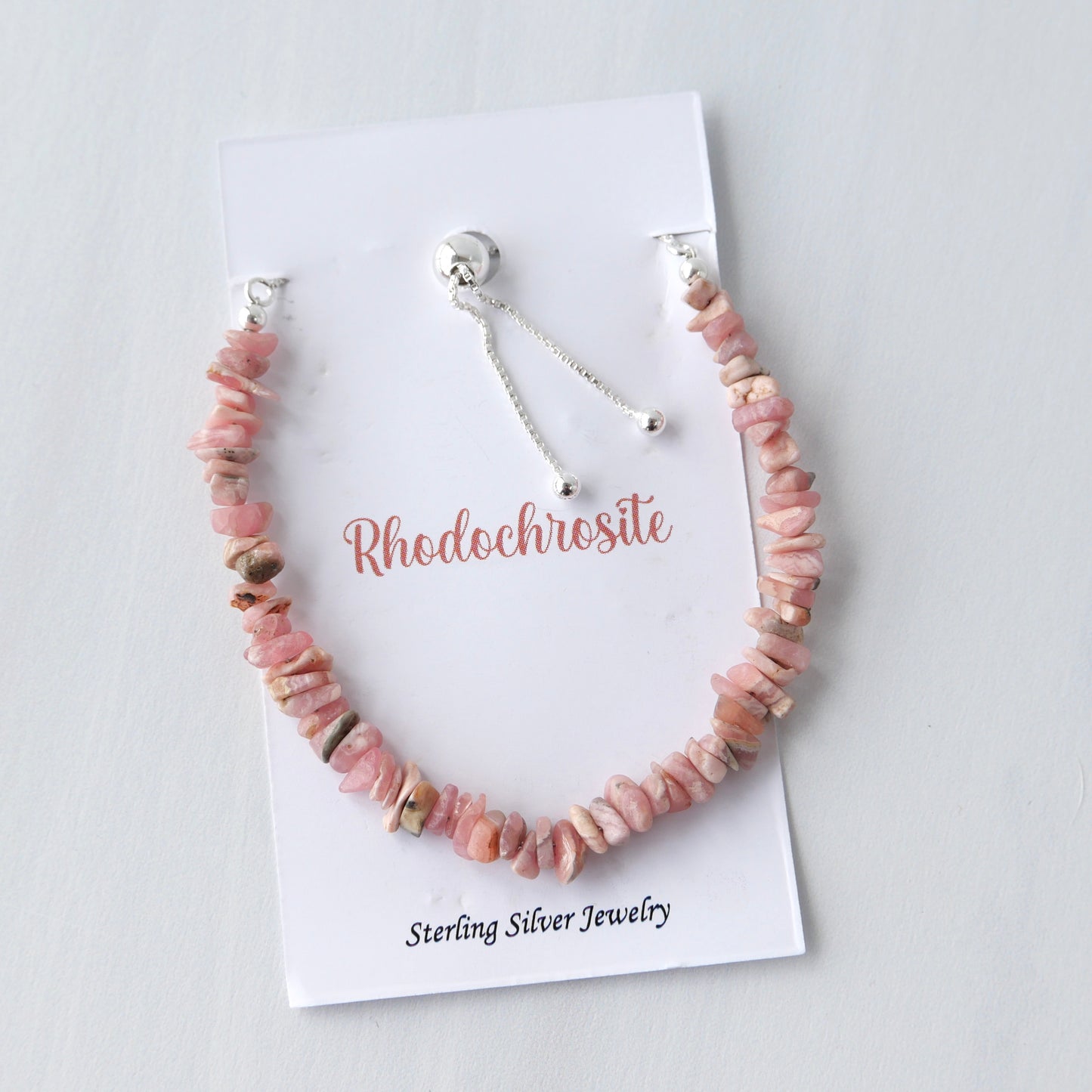 Rhodochrosite Adjustable Bracelet