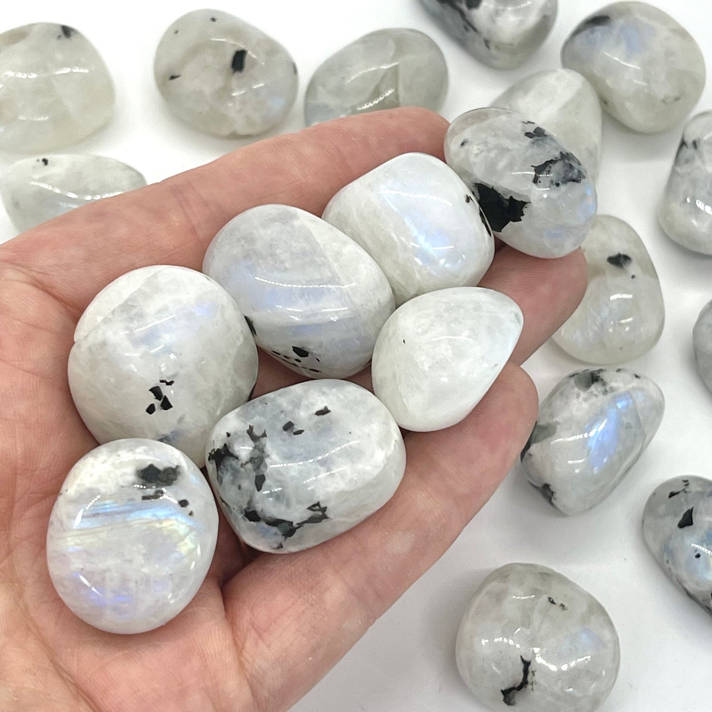 Rainbow Moonstone Tumbled Stone