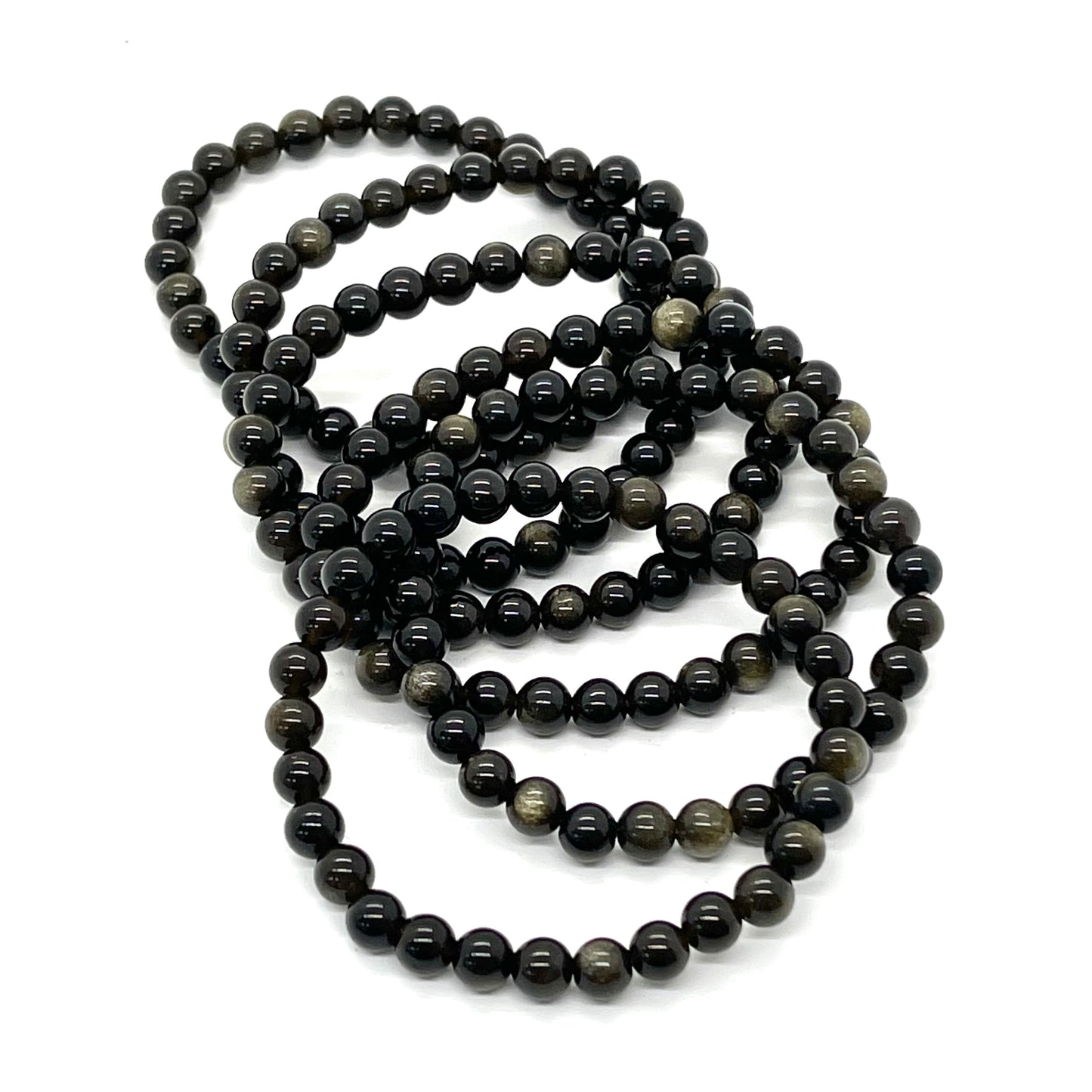 Gold Sheen Obsidian 6mm Bracelet