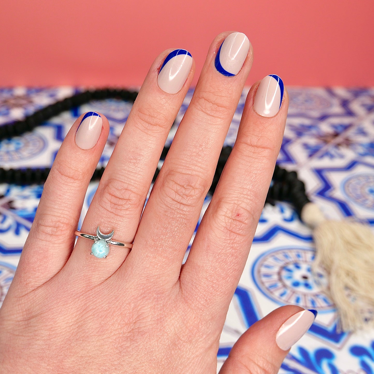 Larimar Moon Ring