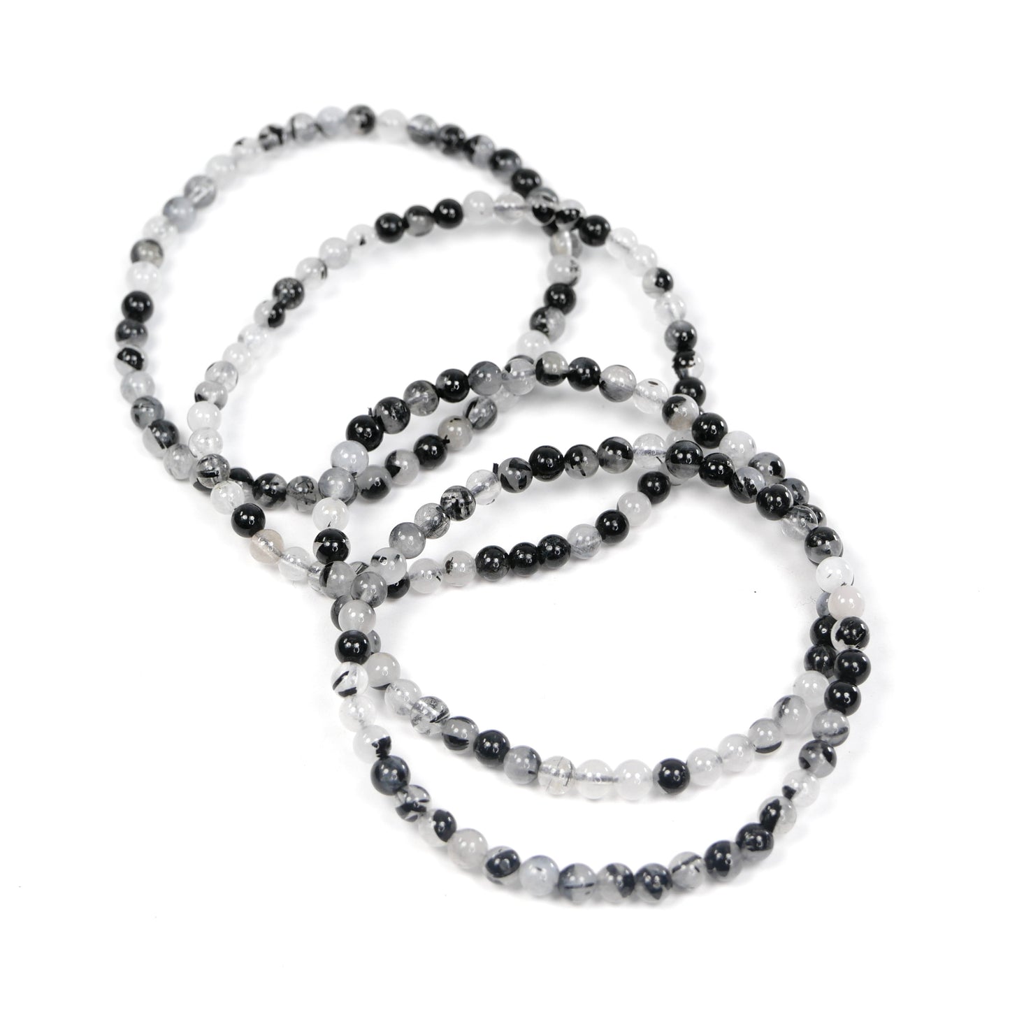 Tourmaline in Quartz 4mm Bracelet
