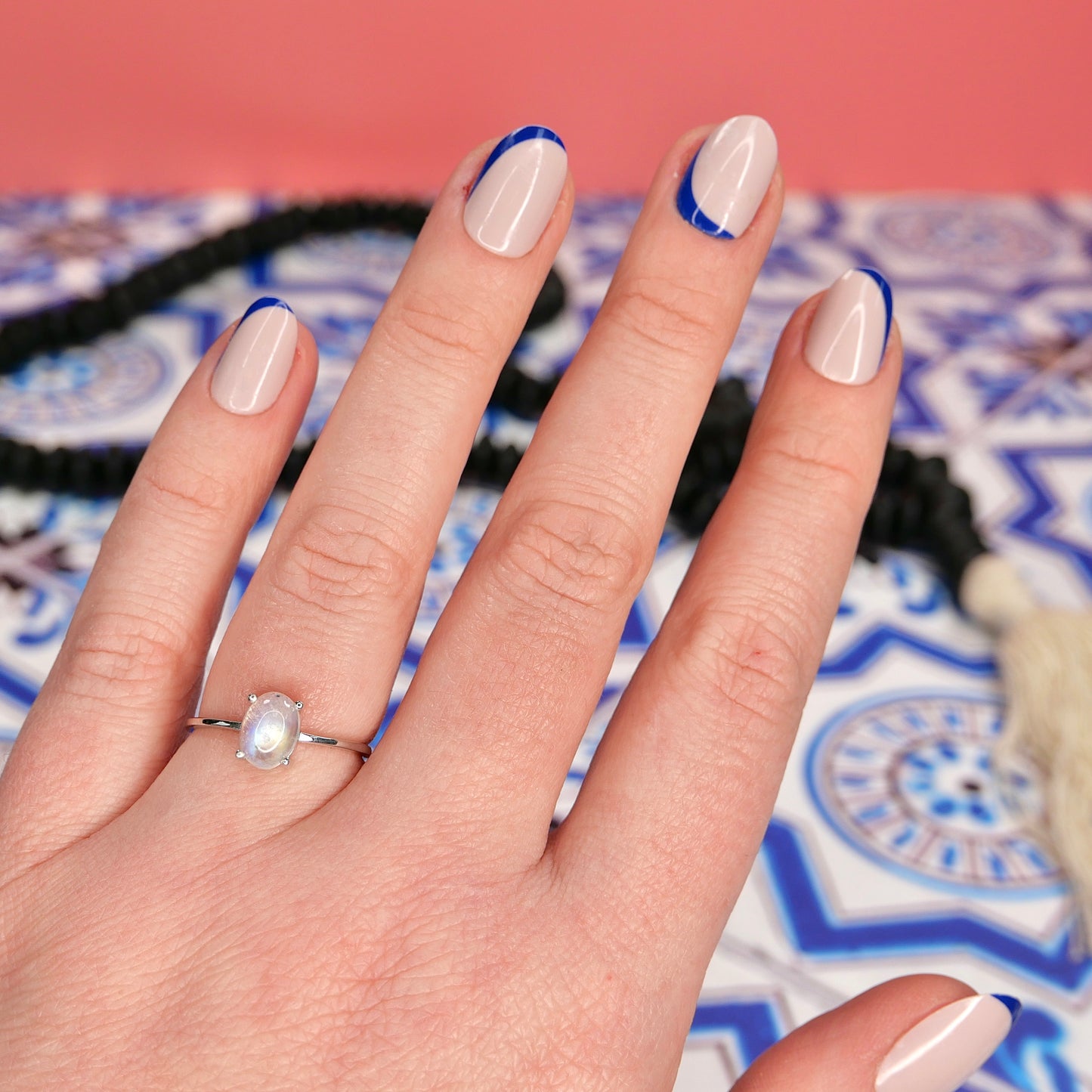 Rainbow Moonstone Ring