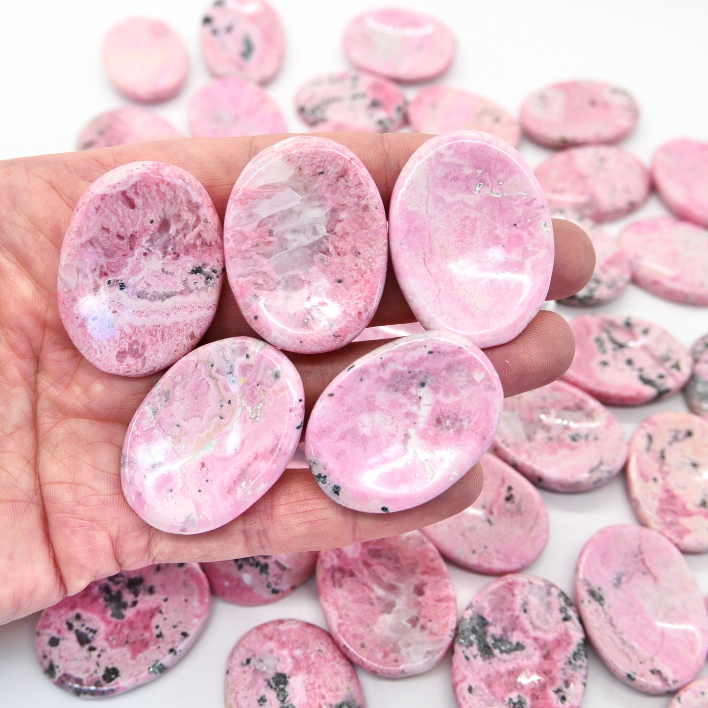 Peruvian Rhodonite Worry Stone