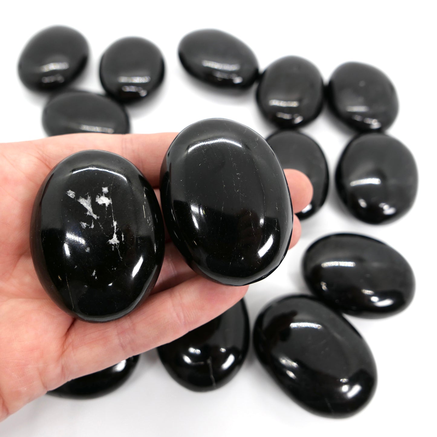 Black Tourmaline Palm Stone