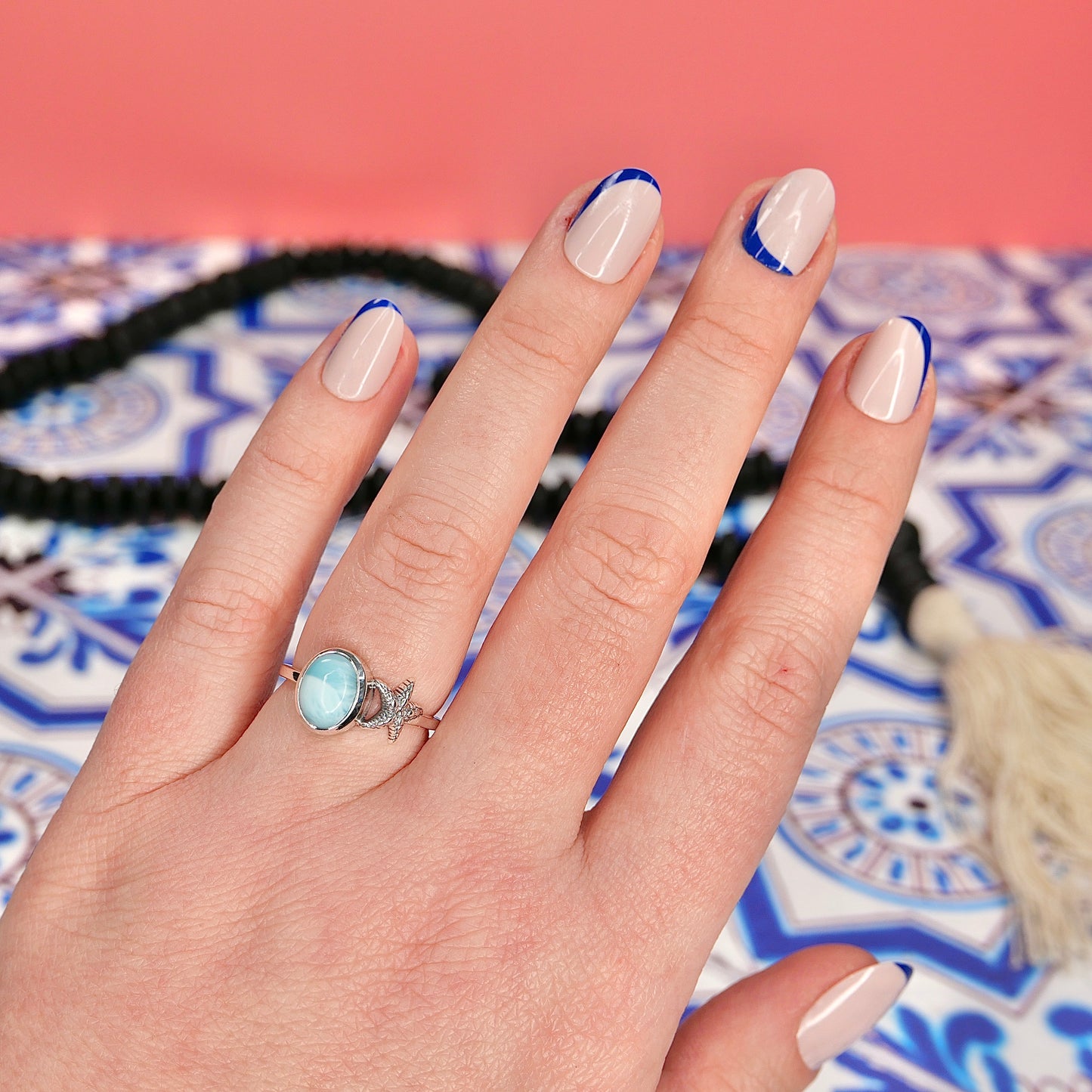 Larimar Starfish Ring