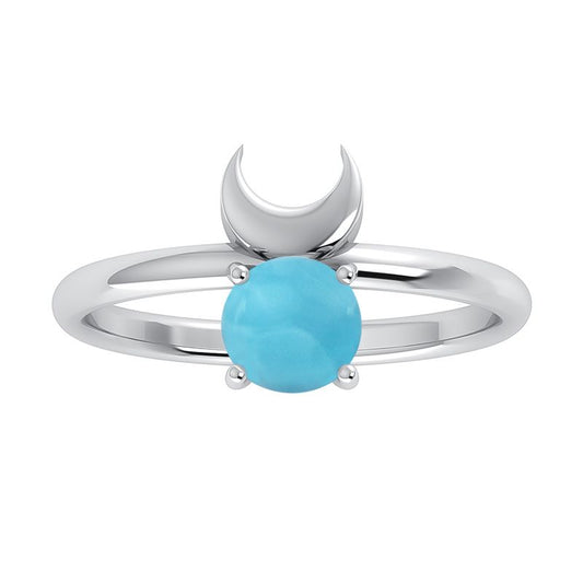 Larimar Moon Ring
